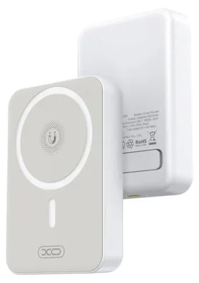 Immagine prodotto di Batteria portatile XO PR231, 10000 mAh, Wireless, PD/20W, MagSafe, con cavo incluso, Bianca