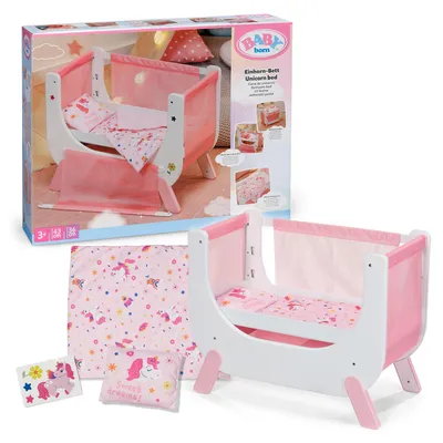 Produktbild von BABY born Einhornbett mit verstellbarer Höhe für 36 & 43 cm Puppen