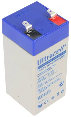 Produktbild von Ultracell Bleiakku 4 V, 4,5Ah (UL4.5-4) - Faston (4,8 mm) Bleiakku