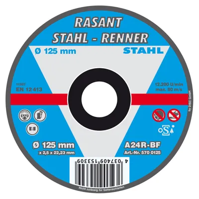 Rasant Stahl Renner Trennscheibe 125mm für Heim und Handwerker 5 Stück