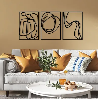 Immagine prodotto di Wallity, Achermus, decorazione da parete, nero, metallo, 120 x 54 cm