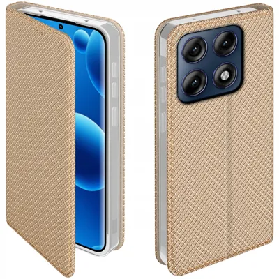 Produktbild von Klapphülle für das Motorola Edge 70 Pro 5G – verschließbare goldene Hülle