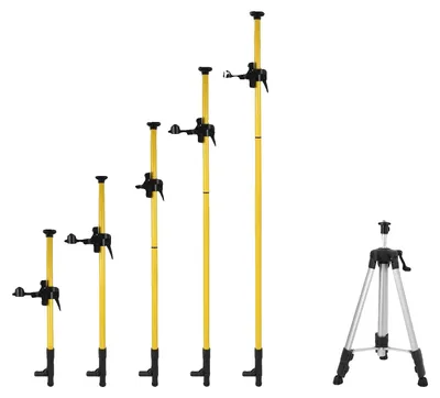 Immagine prodotto di Bastone livellatore laser telescopico, treppiede regolabile, alluminio resistente, 4,2 metri