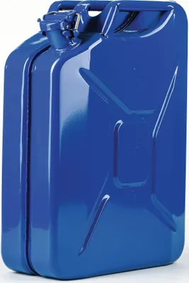 Zdjęcie produktu dla Kanister na paliwo 20l niebieski sygnałowy RAL 5005 blacha stalowa 0.9mm L345xW165xH470mm VALPRO