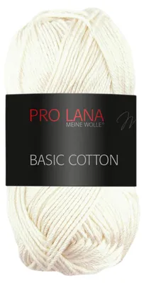 Produktbild von Pro Lana Basic Baumwolle 50g (02) wollweiss