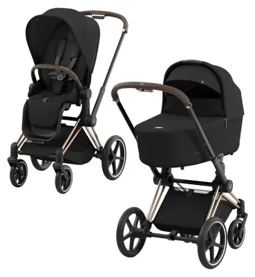Produktbild von cybex Priam Kinderwagenset inkl. Lux Liegewanne und Sitzpaket sepiablack