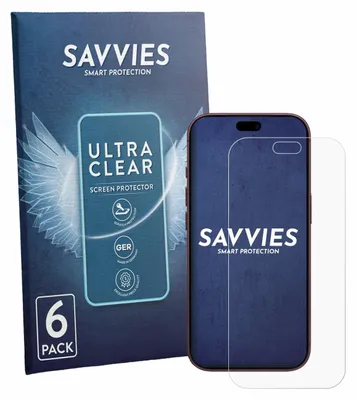 Produktbild von 6x Für Apple iPhone 18 Pro Schutzfolie Savvies Displayschutz Display Schutz Folie Klar Transparent