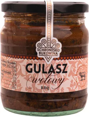 Zdjęcie produktu dla Gulasz wołowy BBQ – 400 g Schronisko Bukowina