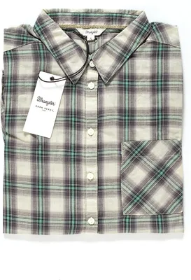 Immagine prodotto di Wrangler camicia rilassata a 1 punto verde berillo W5212L8S4