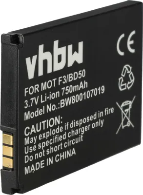 Produktbild von vhbw Akku Ersatz für Motorola SNN5796, SNN5796A, BD50 für schnurlos Festnetz Telefon (750 mAh, 3,7 V, Li-Ion)