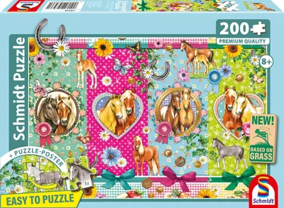 Immagine prodotto di Puzzle - SCHMIDT SPIELE - Happy Horses - 200 pieces - Ages 8+