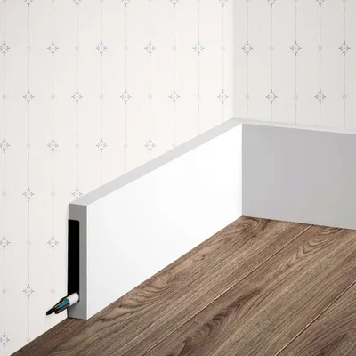 Produktbild von PROVISTON | Sockelleiste Polystyrol | 17 x 100 x 2000 mm | Weiß | Kunststoff