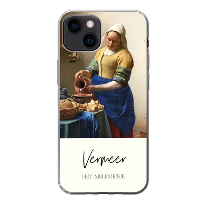 Produktbild von MuchoWow® Handyhülle Schutzhülle Hülle für iPhone 13 mini Kunst - Milchmädchen - Vermeer Silikon Softcase Handy Hülle - Softcase
