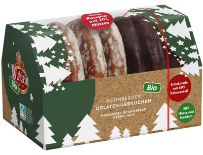 Produktbild von Wicklein  Nürnberger Oblaten-Lebkuchen vegan 200g
