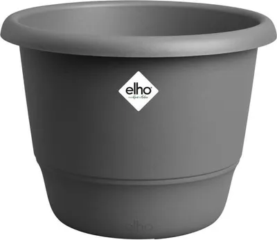 Zdjęcie produktu dla Donica Elho Amiga Rond, 47 cm, Czarna, Zewnętrzna, 100% Recykling