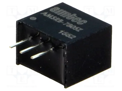 Produktbild von 1x Wandler: DC/DC  2,5W UEing: 7÷28V SIP3 AMSRB-7805Z DC/DC Wandler IAusg: 500mA