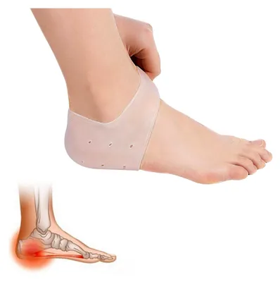 Produktbild von 2 Paar Socken mit Rissen an der Ferse zur Linderung von Fersenschmerzen und Druckreduktion