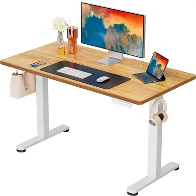 Image de Bureau assis-debout électrique, hauteur réglable, dimensions 160 x 80 cm, avec 4 positions de mémoire