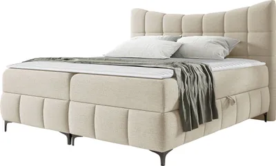 Produktbild von MIRJAN24 Boxspringbett mit zwei Bettkästen Nova, Ehebett, Doppelbett mit Topper, Härtegrad H3 (Farbe: Freya 210.03, Größe: 180x200 cm)