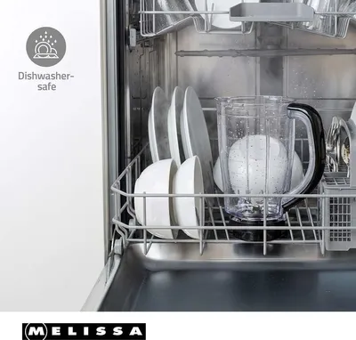 Produktbild von Melissa 16180134 - Standmixer - 800 W - 2 Geschwindigkeiten + Pulsfunktion - 4 Edelstahlklingen - Kunststoffbehälter - Schwarz