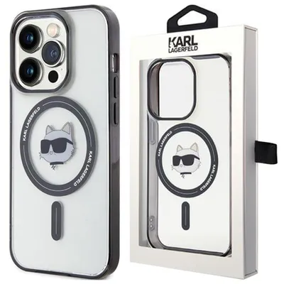 Obrázok produktu pre Karl Lagerfeld - IML MagSafe (KLHMP15XHCHNOTK) – puzdro na iPhone 15 Pro Max – Transparentné (Choupette`s Head)