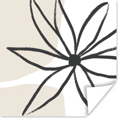 Produktbild von MuchoWow® Poster Blumen - Minimalismus - Pastell 100x100 cm - Babyzimmer