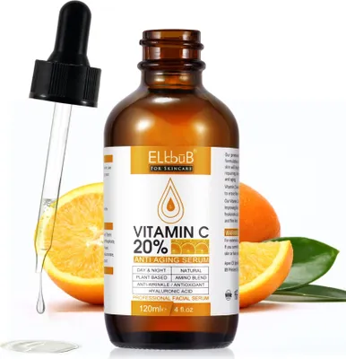 Immagine prodotto di Siero viso con vitamina C ed E acido ialuronico antirughe vegan, 1x 120ml