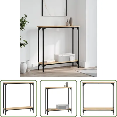 Produktbild von The Living Store Konsolentisch Sonoma-Eiche 75x22,5x75 cm Holzwerkstoff