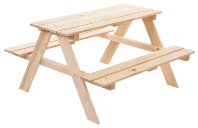 Produktbild von Kinder Sitzgarnitur Holz Picknicktisch Kindertisch Kiefer Garten