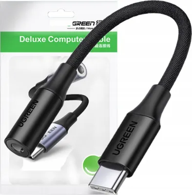 Obrázok produktu pre Ugreen 3,5 mm mini jack na USB-C slúchadlový adaptér, 10 cm - čierny