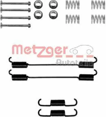 Produktbild von METZGER Zubehörsatz Bremsbacken 105-0796 Hinten für FIAT Doblo Cargo (223)