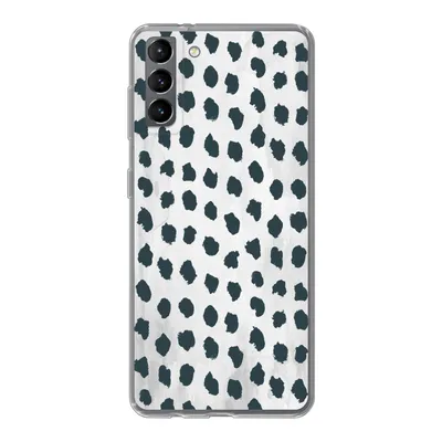 Produktbild von MuchoWow® Handyhülle Schutzhülle Hülle für Samsung Galaxy S21 Plus Polka dots - Schwarz - Marmor Silikon Softcase Handy Hülle - Handy-Tasche