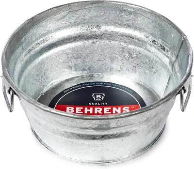 Productafbeelding van Heet Ondergerompeld Staal Lage Vlakke Tub 1 Qt - Ideaal voor Opslag en Tuin