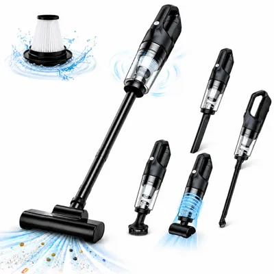 Produktbild von Akku-Staubsauger,Stielstaubsauger,6300Pa Handstaubsauger,5-in-1 Kabelloser Staubsauger mit leistungsstarker Saugkraft, Für Harte Böden Teppich
