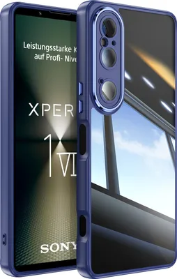 Obrázek produktu pro Pouzdro na mobilní telefon Sony Xperia 1 VI Hybrid Transparent TPU PC Military Protection s krytem fotoaparátu modrý