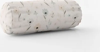Produktbild von SCHÖNER LEBEN. Kissenhülle Pastell Blumen ecru mintgrün vanille Größe 15x40cm (ØxB) Nackenrolle 15x40cm (ØxB) Nackenrolle Größe