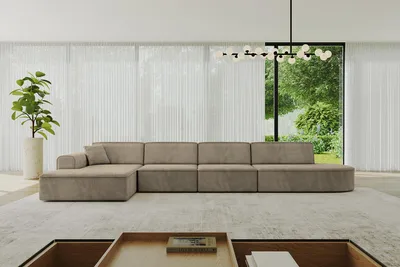 Produktbild von ALTDECOR Ecksofa in L-Form IREA-L3-v3 412x165x77 cm Braun Corner Sofa Eckcouch Couch Wohnlandschaft Cauchsofa