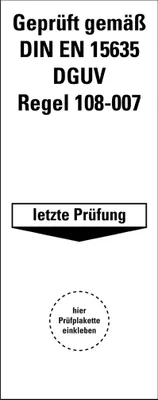 Produktbild von Dreifke® Grundetikett DIN EN 15635/DGUV 208-061, Folie, ablösbar, 40x100mm, 5/Bogen