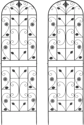 Produktbild von Garten-Spalier, langlebige Eisenkonstruktion, vielseitige Verwendung, Schwarz