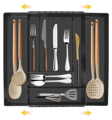 Immagine prodotto di Cassetto portaposate regolabile per mobili da cucina