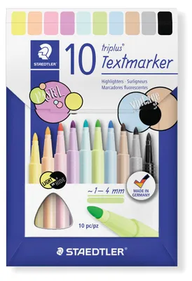 Immagine prodotto di STAEDTLER® 362 C10 Evidenziatore triplus textsur, confezione da 10