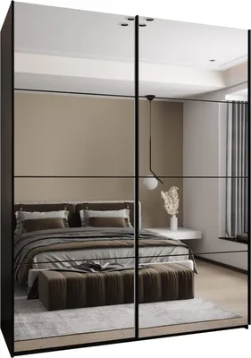 Produktbild von MEBLE KRYSPOL LUX 2 Schrank - 245,5x190x64cm - Schwarz, Schwarz, Schwarz