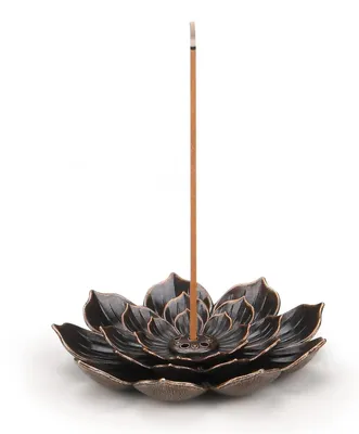 Immagine prodotto di Portacenere in ottone per incenso, supporto per bastoncini di incenso, bruciatore a cono, bruciatore a spirale, con posacenere removibile, ideale per la casa, l'ufficio, lo yoga e la meditazione