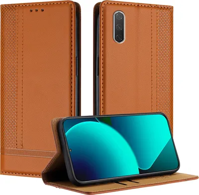 Image de Housse de téléphone portable pour Xiaomi Mi A3 / Mi CC9e Housse en cuir à rabat avec fonction support Marron