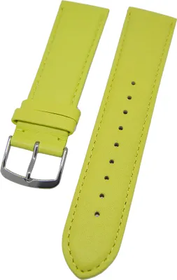 Produktbild von Uhrenarmband Kalbleder Limette Ton in Ton gepolstert 18mm L Donschließe