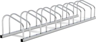 Produktbild von Toboli Fahrradständer für 6 Fahrräder 168x32x26,5cm aus verzinktem Stahl für drinnen und draußen geeignet für Boden- und Wandmontage Reihenparker Fahrradbügel