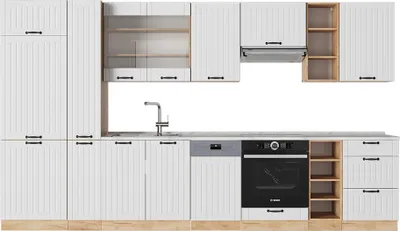 Immagine prodotto di Cucina componibile Vicco Fame-Line Bianco casa di campagna 355 cm senza piano di lavoro, Model 56814