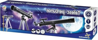 Immagine prodotto di Telescopio astronomico per bambini - Distanza focale 600 mm - Diametro dell'obiettivo 50 mm - Bianco
