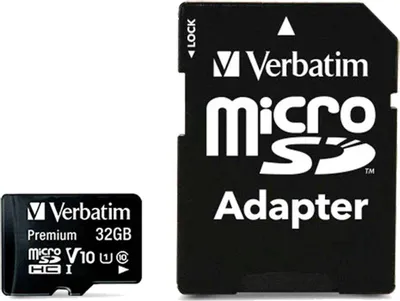Zdjęcie produktu dla Verbatim - Karta pamięci flash (w zestawie adapter microSDHC/SD) - 32 GB - Klasa 10 - microSDHC