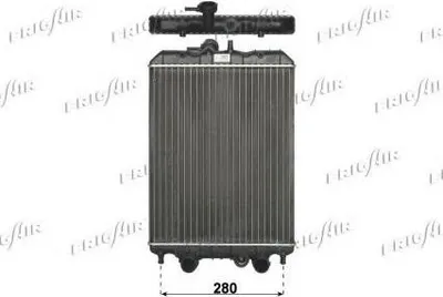 Produktbild von FRIGAIR 0104.3055 Kühler Wasserkühler Motorkühler für PIAGGIO PORTER Pritsche/Fahrgestell PORTER Kasten